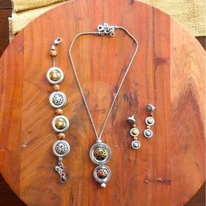 SOLD *** BRIGHTON RARE VINTAGE MULTI METAL JEWELRY SET